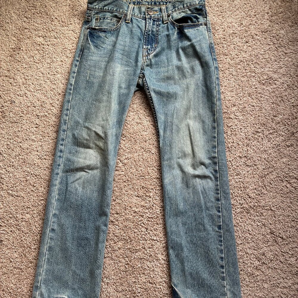American Eagle Light Wash Straight Fit Jeans - Men's 28x30(30x29)